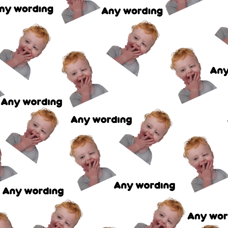 Personalised photo and wording Wrapping paper & tags – Perfectly ...